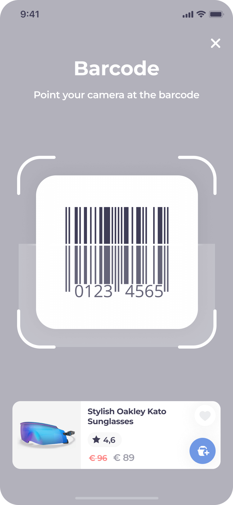 Search for a product by barcode